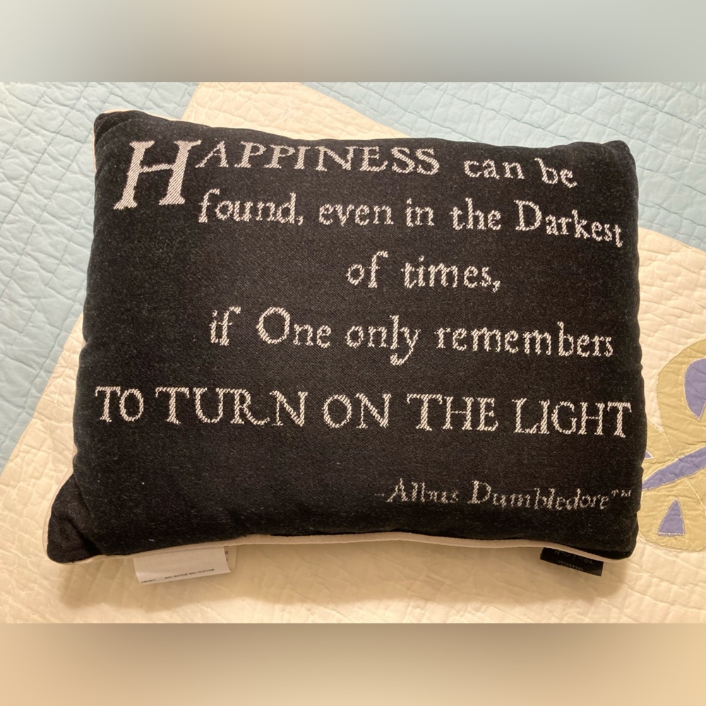 Iconic Dumbledore quote throw pillow (Harry Potter)